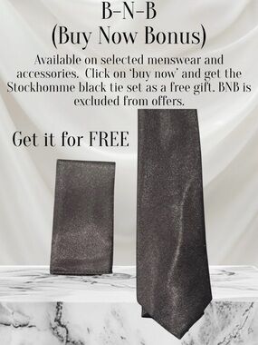 2 for $30 | Black Tie & Pocket Square Set